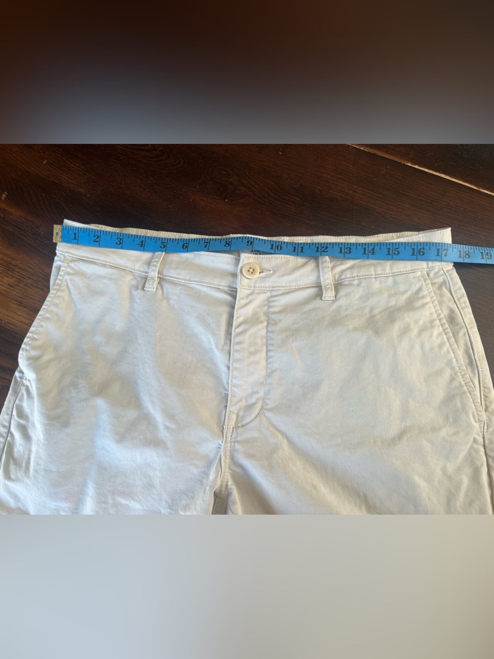 Flint & Tinder Mens 5” Chino Shorts Sz 33 Off White Stretch *Color Transfer* GUC - Picture 7 of 13